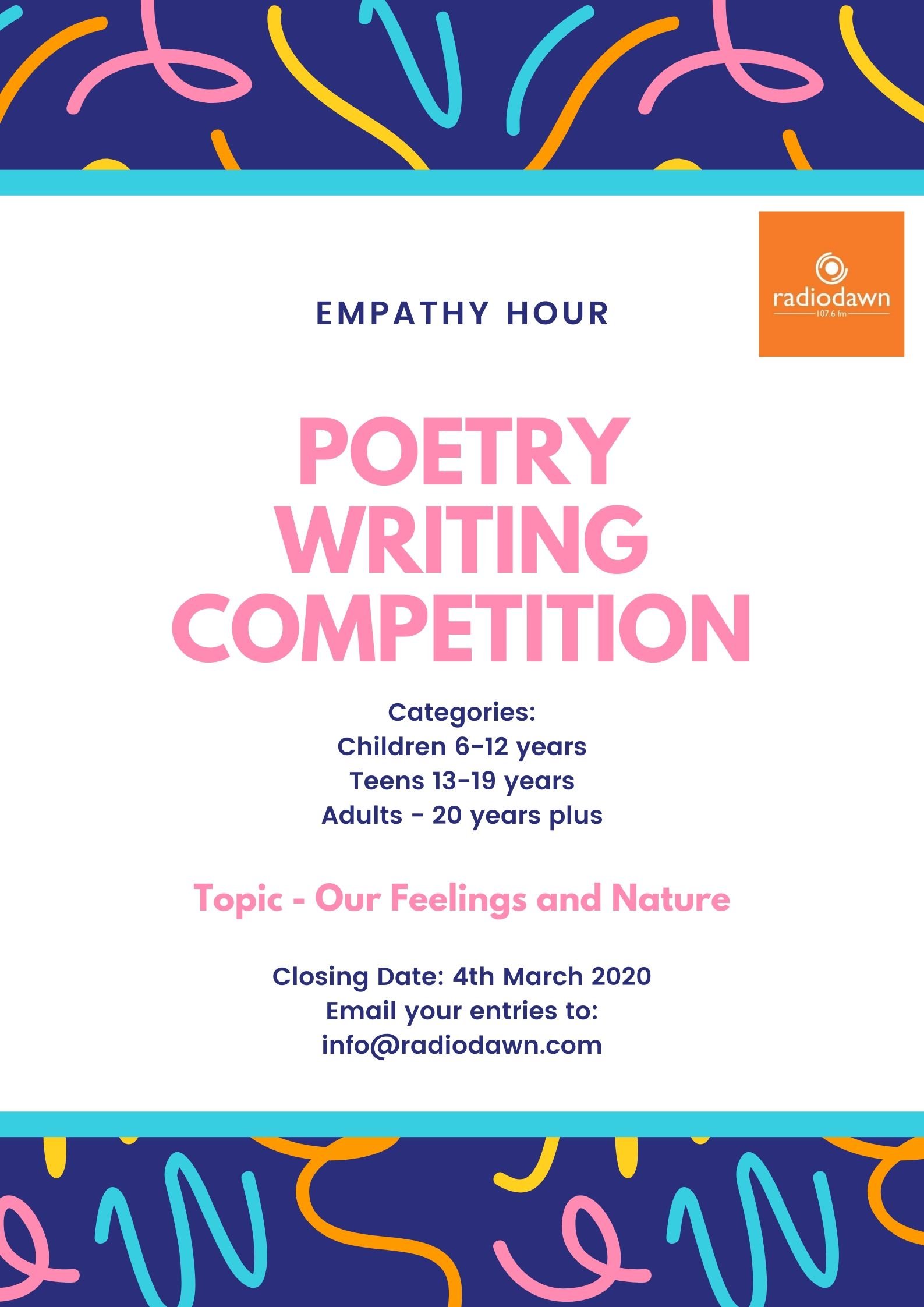 Poetry Writing Competition with the Empathy Hour